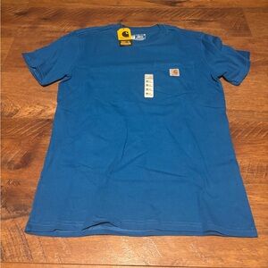 NWT Women’s Carhartt Bright Blue T- Shirt Size XS